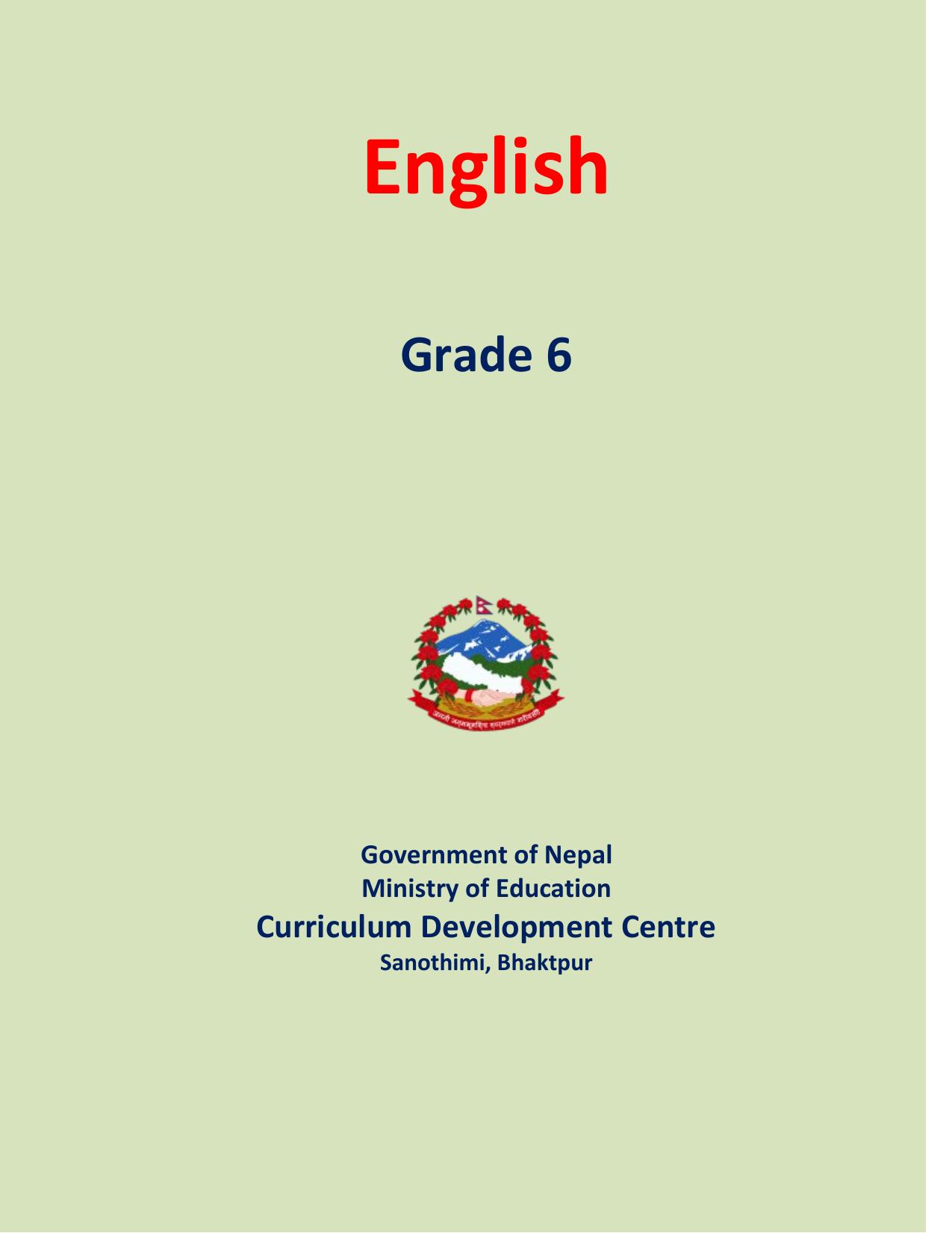 CDC 2012 - English Grade 6